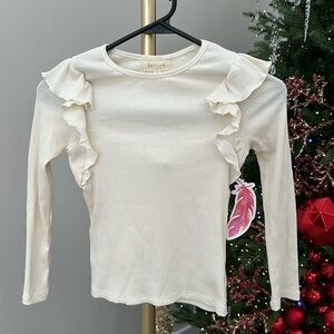 Girls Ruffle Detail LongSleeve Top
